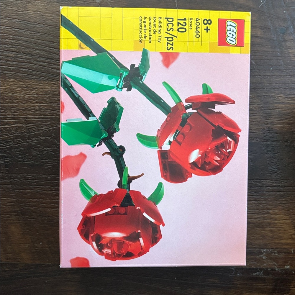 LEGO Floral Creation with Red and Green Elements
